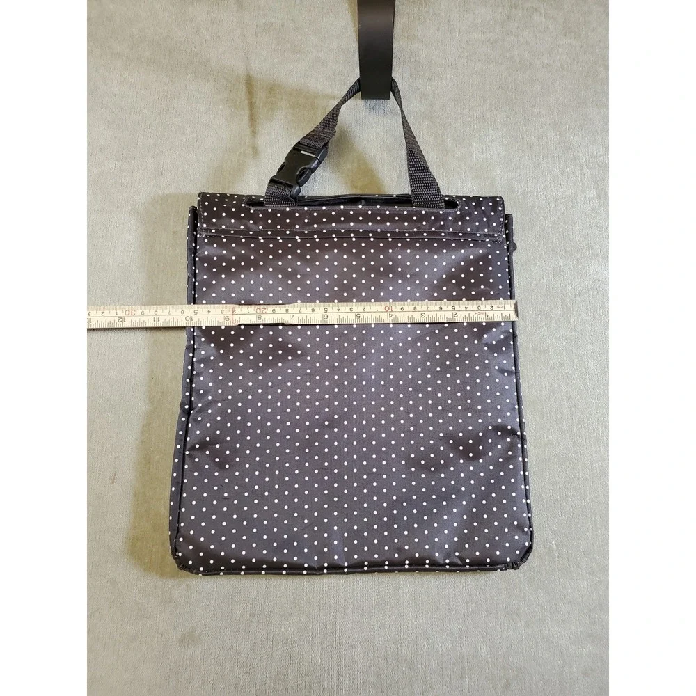 Thirty-One Hanging Traveler Case Black La-Di-Dot Teal Toiletry Bag Organizer